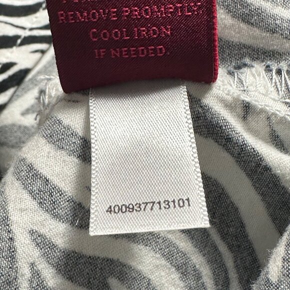 212 Collection Zebra Print Womens Button-Up Shirt 2X Cotton-Blend Mob Wife - Picture 7 of 9